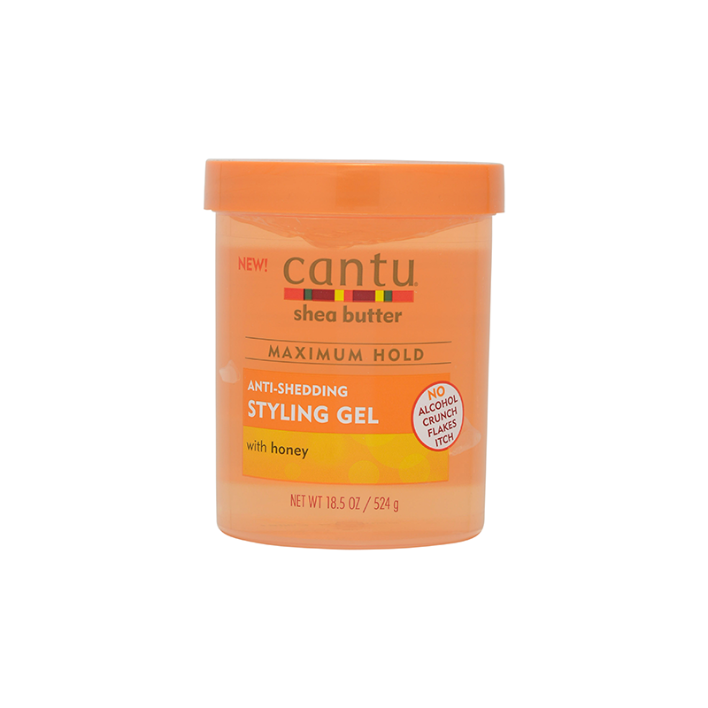 Cantu Shea Butter Maximum Hold Anti-Shedding Styling Gel with Honey 18.5 oz